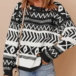 Women's Retro Loose Outer Wear Idle Style Inner Wear Sweater Top